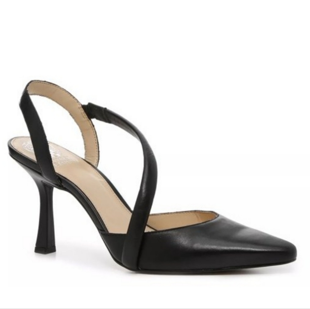 VINCE CAMUTO Black Leather Heels